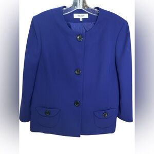 Jones Studio Royal Blue Blazer 3/4 sleeve